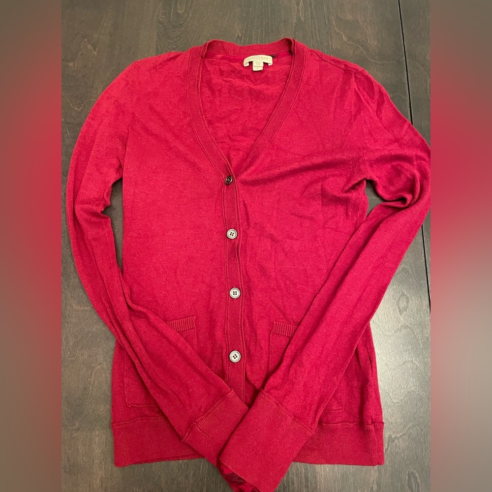 Women Burberry cardigan sweater size small